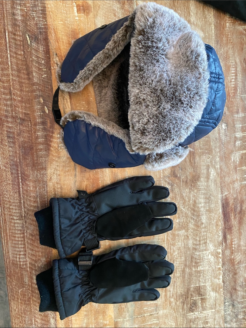 Hat and glove set size 5-6